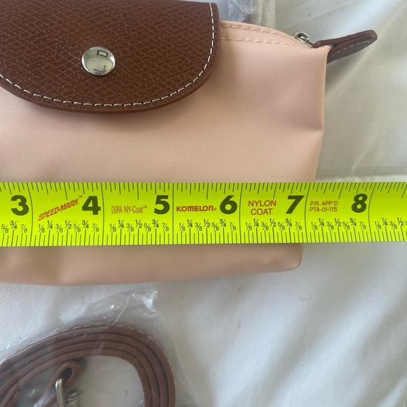 PINK CLOUDS MINI BAG W BROWN DETAIL AND CROSSBODY STRAP! NWT - Picture 6 of 6